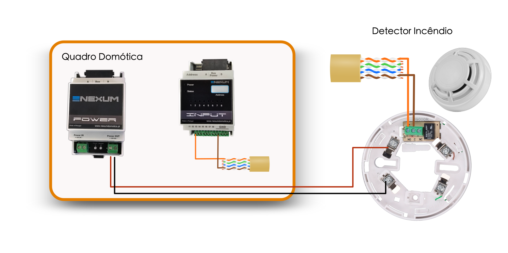 Esquema elétrico Detector de Incêndio